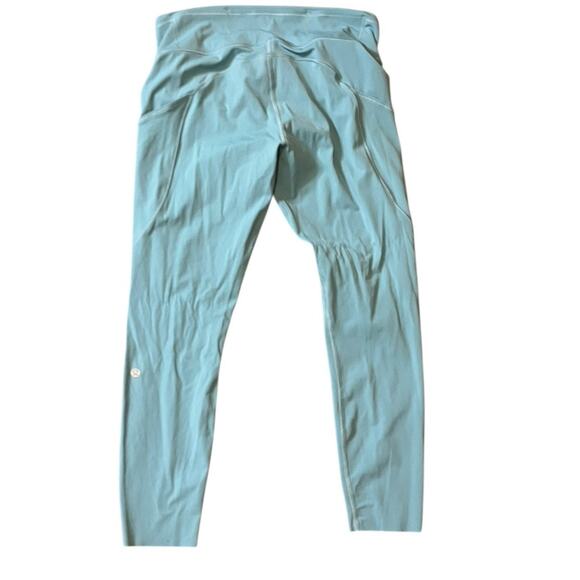 Lululemon fast & free high rise tights 25” tidal teal size 10 - Picture 3 of 9